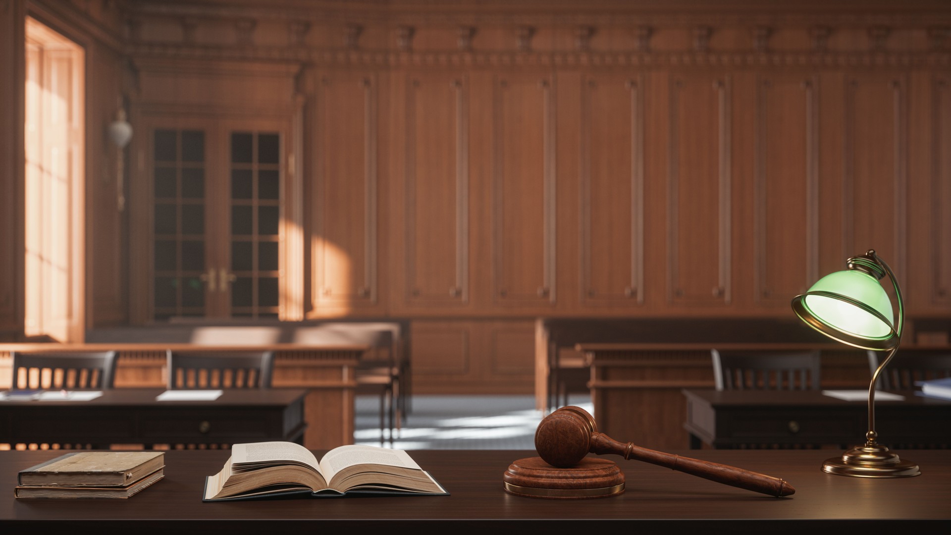 Judge's Bench In Courtroom